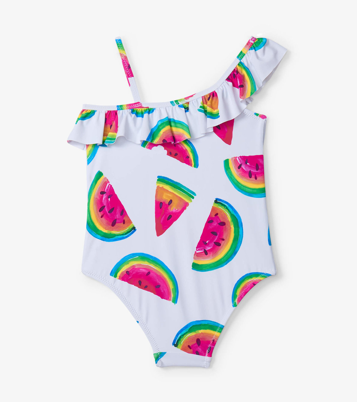 View larger image of Watermelon One Shoulder Ruffle Swimsuit
