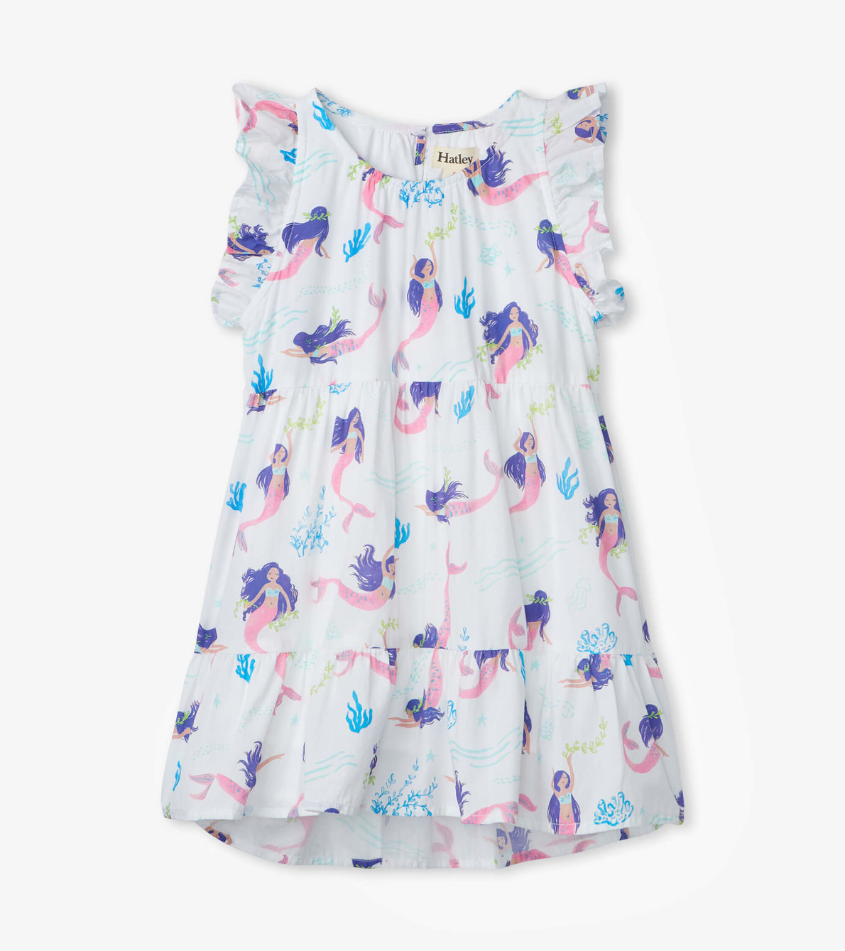 View larger image of Whimsical Mermaids Ruffle Sleeve Dress