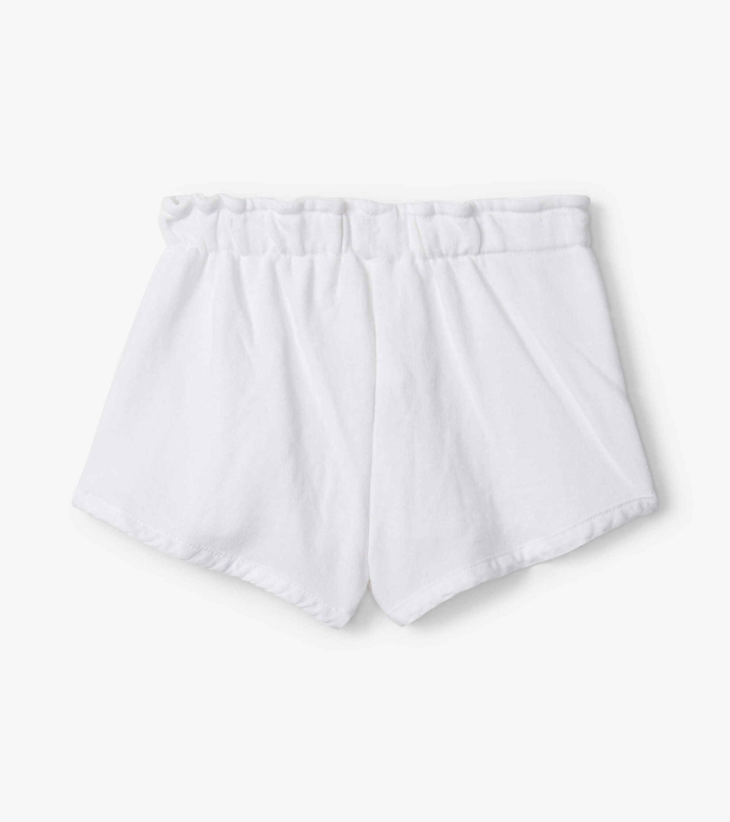Hatley White French Terry Paper Bag Shorts 8