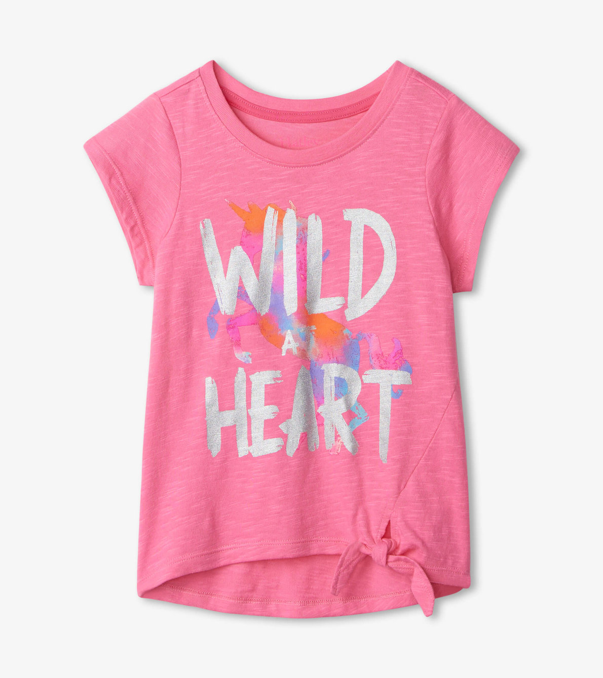 Agrandir l'image de T-shirt noué sur le devant – Licorne « Wild at Heart »