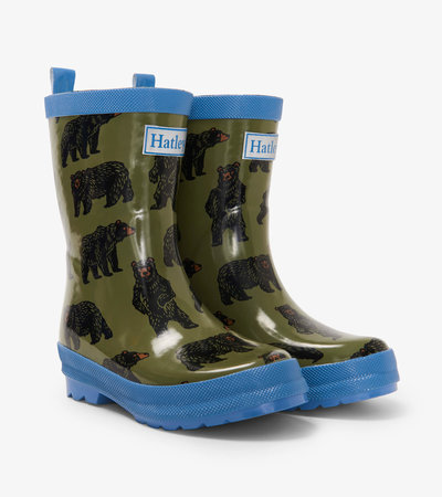 Wild Bears Shiny Rain Boots