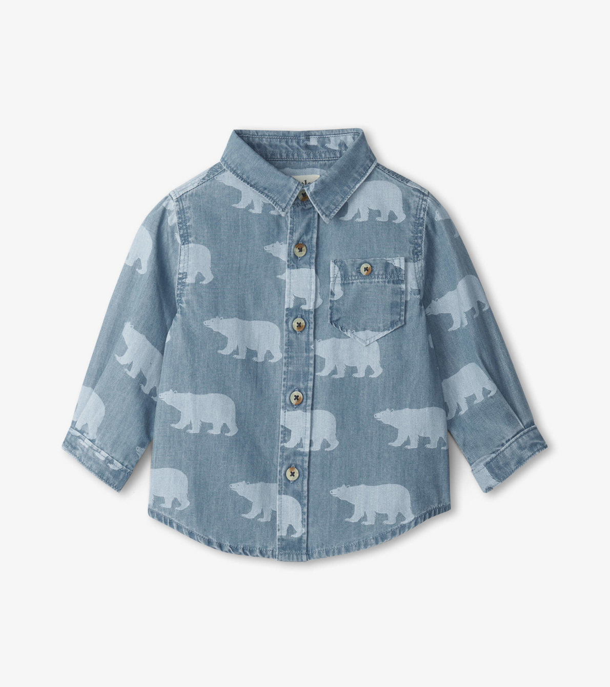 Agrandir l'image de Chemise boutonnée pour bébé – Oursons d’hiver