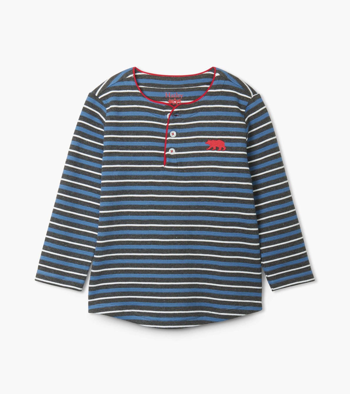 View larger image of Winter Stripe Long Sleeve Henley