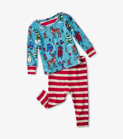 Pyjama en coton biologique pour bébé – Paradis hivernal