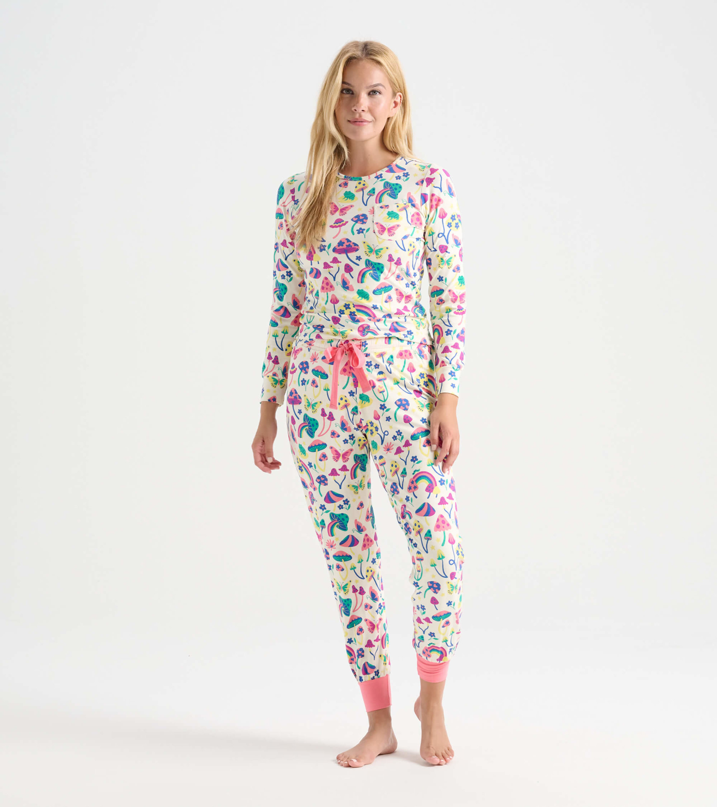 PajamaGram Ladies Pajamas - Womens Pajamas Set, Raspberry Foulard