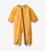 Yellow Terry Lined Baby Rain Suit
