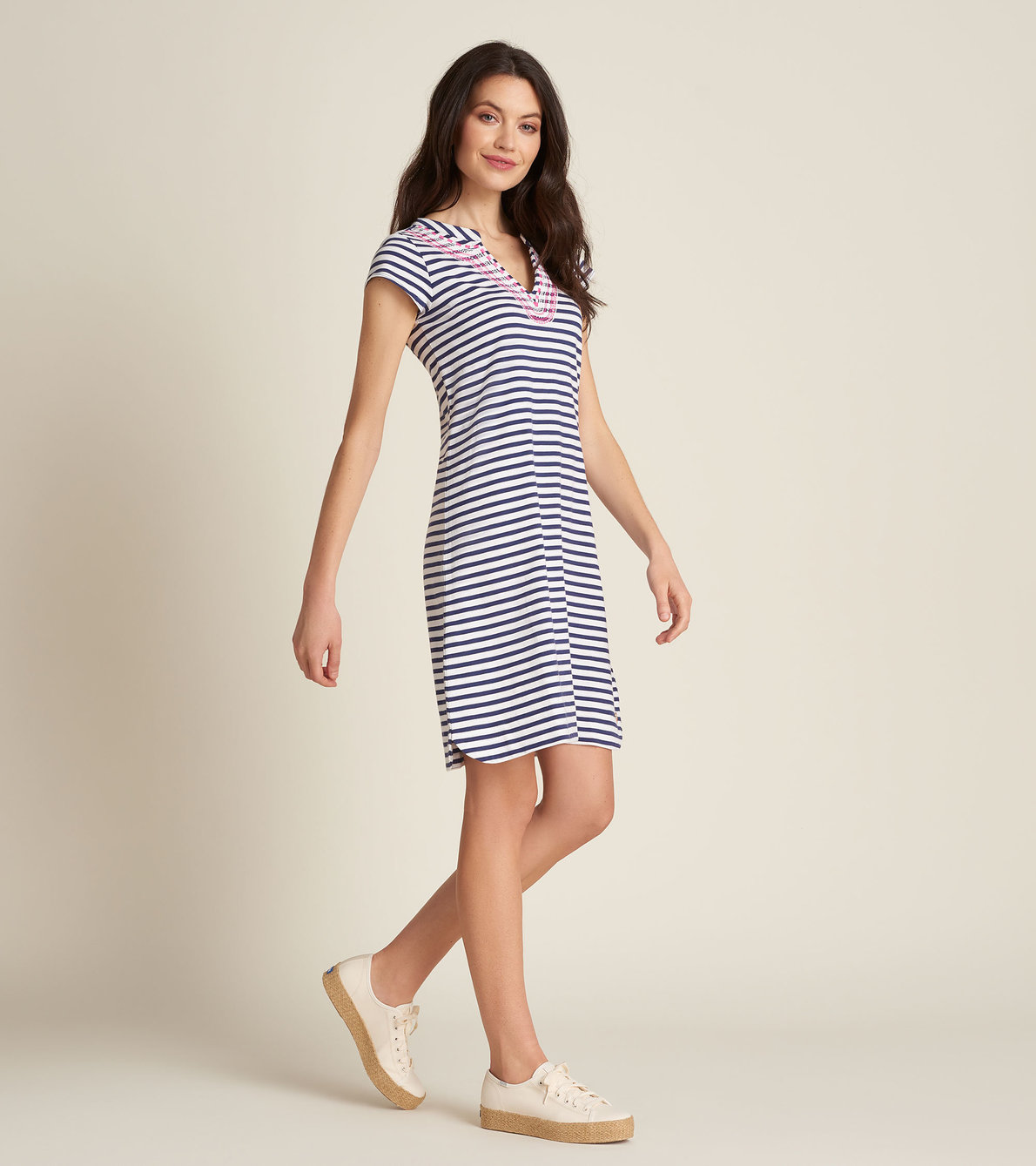 View larger image of Zara Dress - Navy Stripes