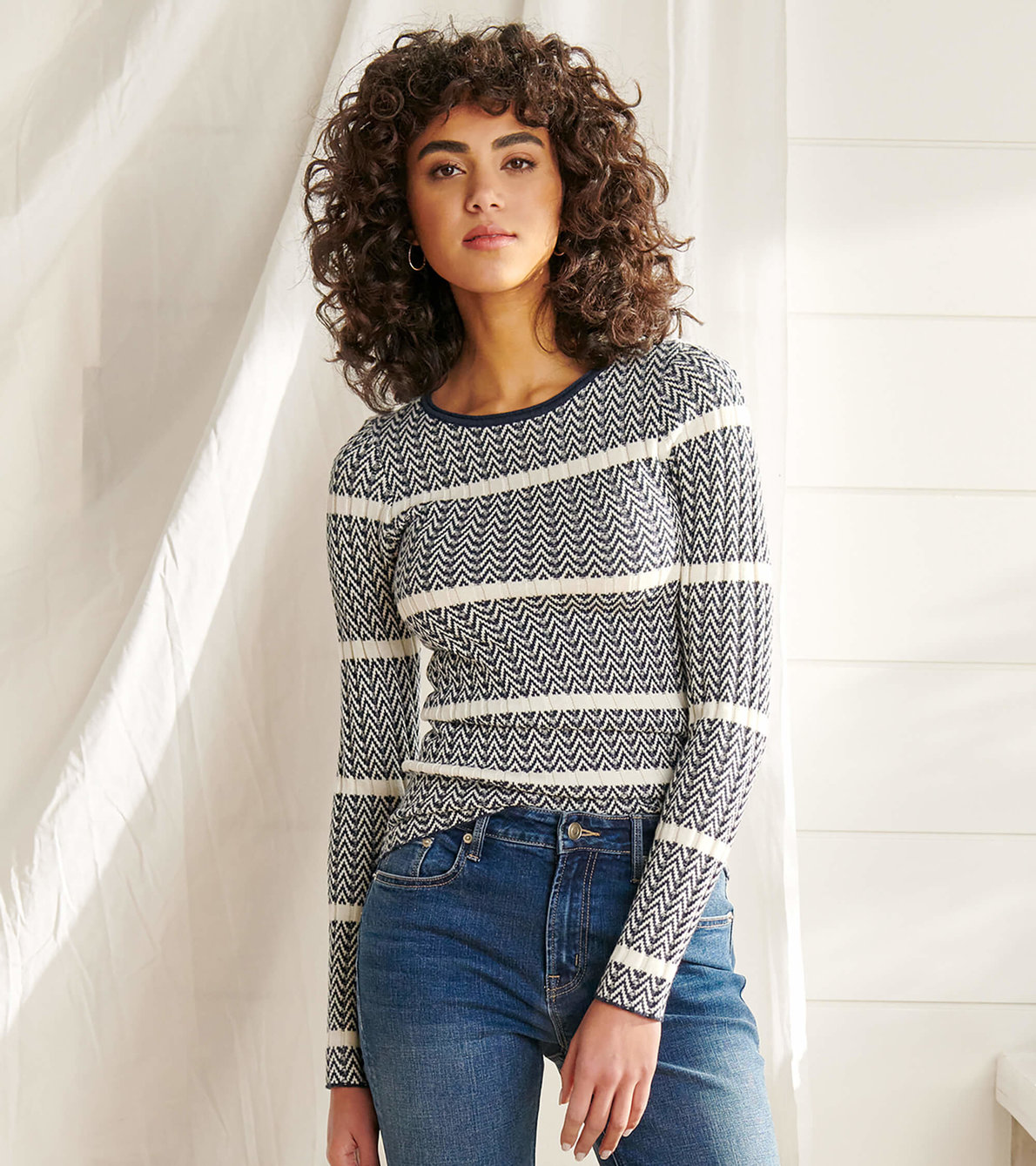 View larger image of Zig Zag Sweater - Maritime