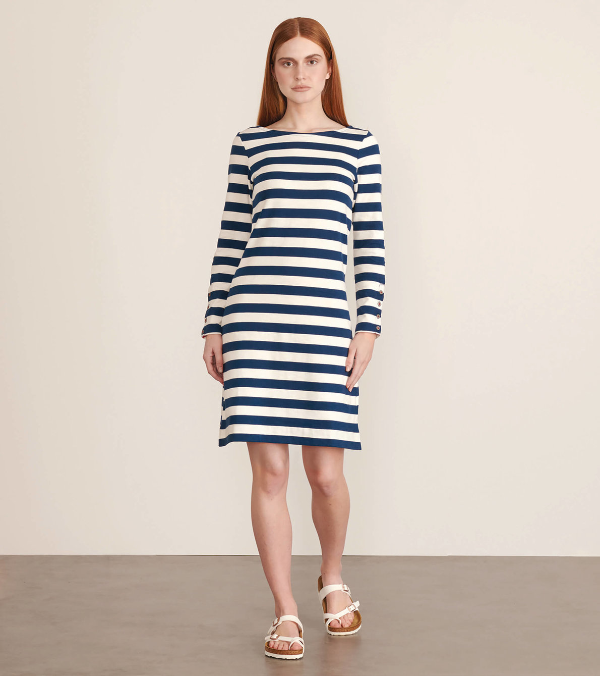 View larger image of Zoe Dress - Copen Navy Stripes